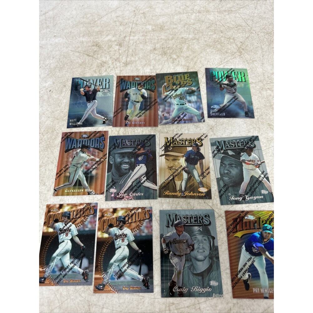 1997 MLB Topps Finest Baseball Cards Craig Biggio Cal Ripken Bagwell Sheffield